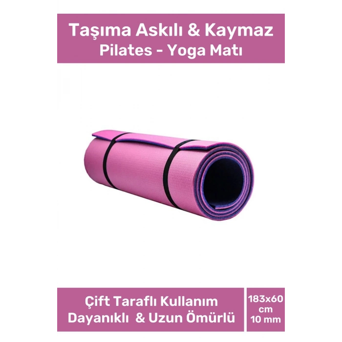 Özel Konfor Modeli Çift Taraflı Kaymaz Silinebilir Antibakteriyel Yoga Meditasyon Minderi 10mm Mat