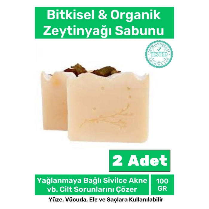 Doğal Organik Güzel Kokulu El Yüz Saç Vücut Cilt Orijinal 2li Zeytinyağı Sabunu