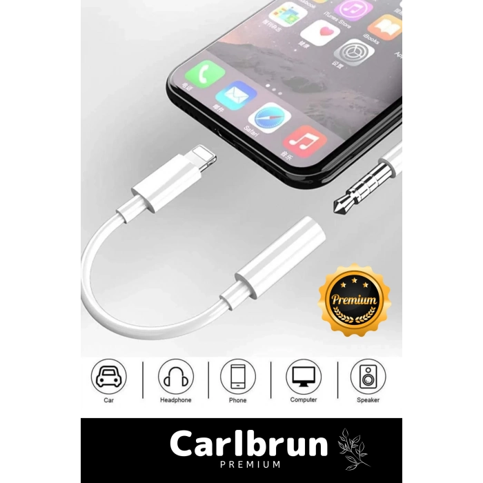 Iphone 15 14 13 12 11 X 8 7 Plus Ipad Uyumlu Lightning Uyumlu Kulaklık Çevirici Aux Dönüştürücü