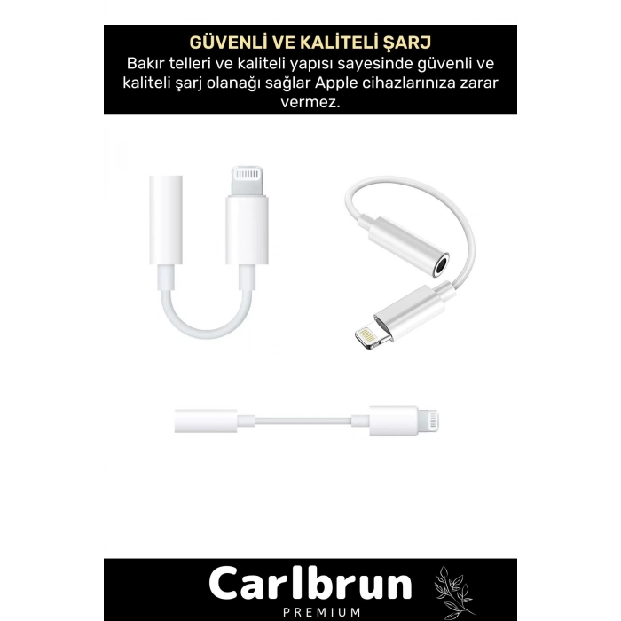 Iphone 15 14 13 12 11 X 8 7 Plus Ipad Uyumlu Lightning Uyumlu Kulaklık Çevirici Aux Dönüştürücü