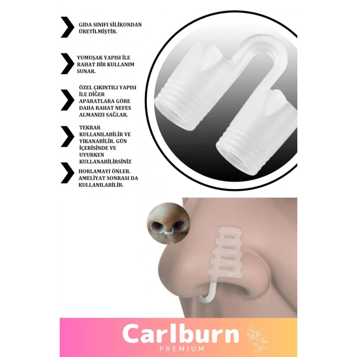 Premium Horlama Azaltıcı Nefes Alıp Verme Rahatlatıcı Uyku Önleyici Burun Delik Aparatı 8li Set