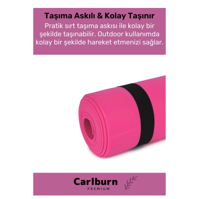 Özel Konfor Modeli Çift Taraflı Kaymaz Silinebilir Antibakteriyel Yoga Meditasyon Minderi 6,5mm Mat