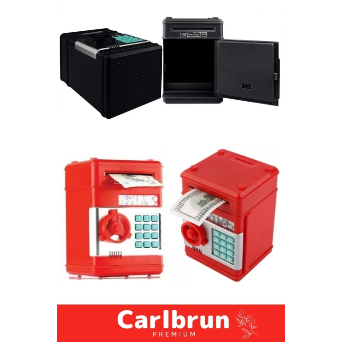 Özel Üretim Abs Plastik Pilli Otomatik Kağıt Bozuk Para Elektronik Şifreli Atm Kumbara