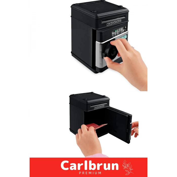 Özel Üretim Abs Plastik Pilli Otomatik Kağıt Bozuk Para Elektronik Şifreli Atm Kumbara