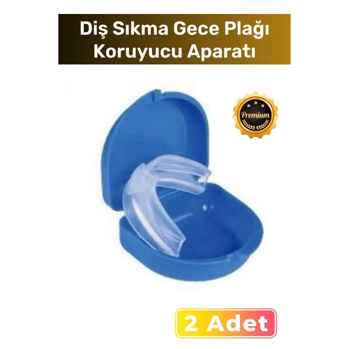 Özel Seri Diş Çene Sıkma Gece Plağı Koruyucu Aparatı Önleyici Dişlik Uyku Aparatı Gıcırdatma 2 Adet