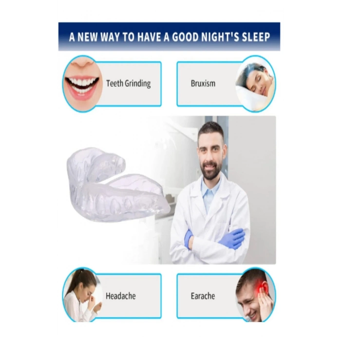 Özel Seri Diş Çene Sıkma Gece Plağı Koruyucu Aparatı Önleyici Dişlik Uyku Aparatı Gıcırdatma 2 Adet