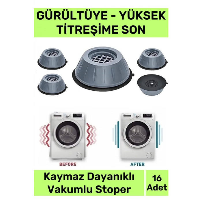 Özel Üretim Gürültü Engelleyici Titreşim Önleyici Kauçuk Çamaşır Bulaşık Makinesi 16 Adet Ayak Pedi