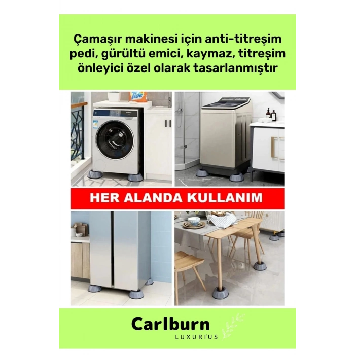 Özel Üretim Gürültü Engelleyici Titreşim Önleyici Kauçuk Çamaşır Bulaşık Makinesi 16 Adet Ayak Pedi