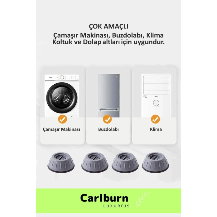 Özel Üretim Gürültü Engelleyici Titreşim Önleyici Kauçuk Çamaşır Bulaşık Makinesi 16 Adet Ayak Pedi