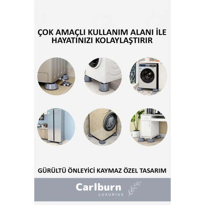 Özel Üretim Gürültü Engelleyici Titreşim Önleyici Kauçuk Çamaşır Bulaşık Makinesi 8 Adet Ayak Pedi