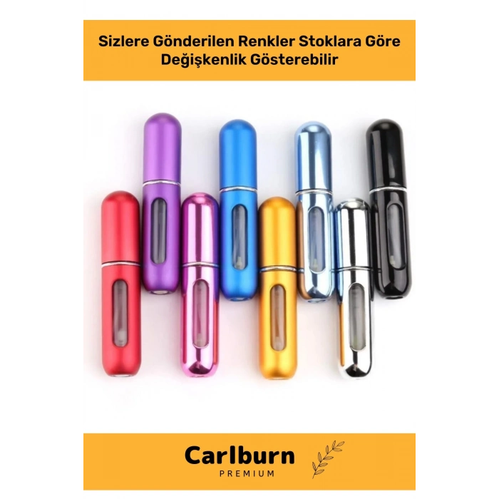 Özel Parfüm Şişesinden Doldurulabilir Taşınabilir Çanta İçi Mini Cep Parfüm Şişesi 5 Ml x 2 Adet