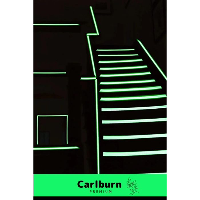 Karanlıkta Işık Veren Yansıyan 8 Metre Fosforlu Yeşil Şerit Bant Kendinden Yapışkanlı Reflektör Bant