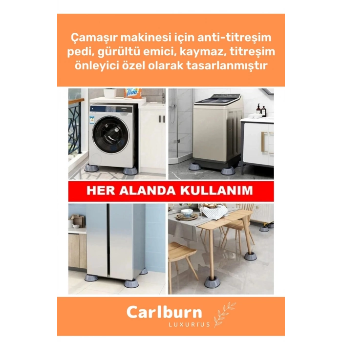 Özel Üretim Gürültü Engelleyici Titreşim Önleyici Kauçuk Çamaşır Bulaşık Makinesi 12 Adet Ayak Pedi