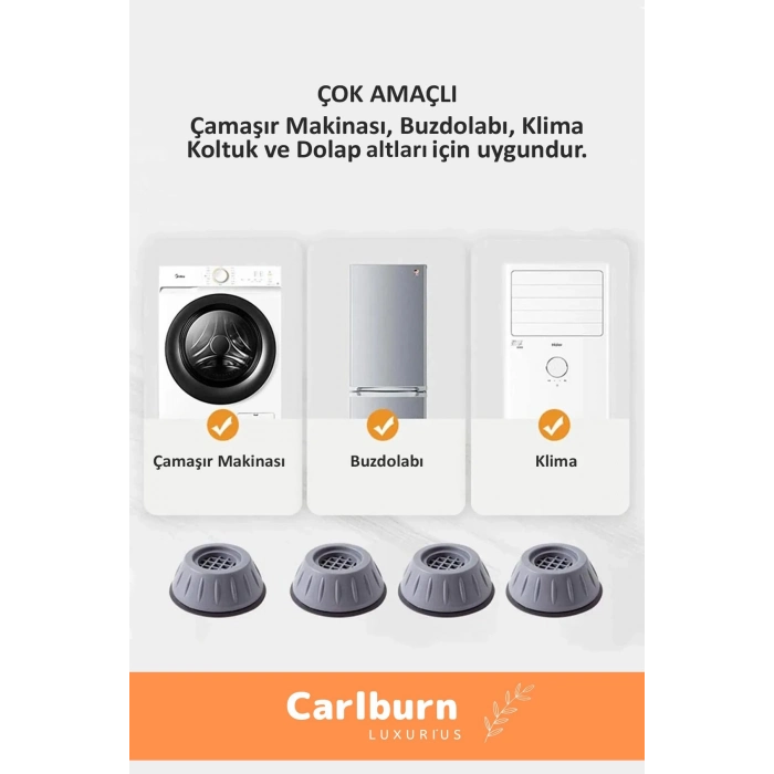 Özel Üretim Gürültü Engelleyici Titreşim Önleyici Kauçuk Çamaşır Bulaşık Makinesi 12 Adet Ayak Pedi