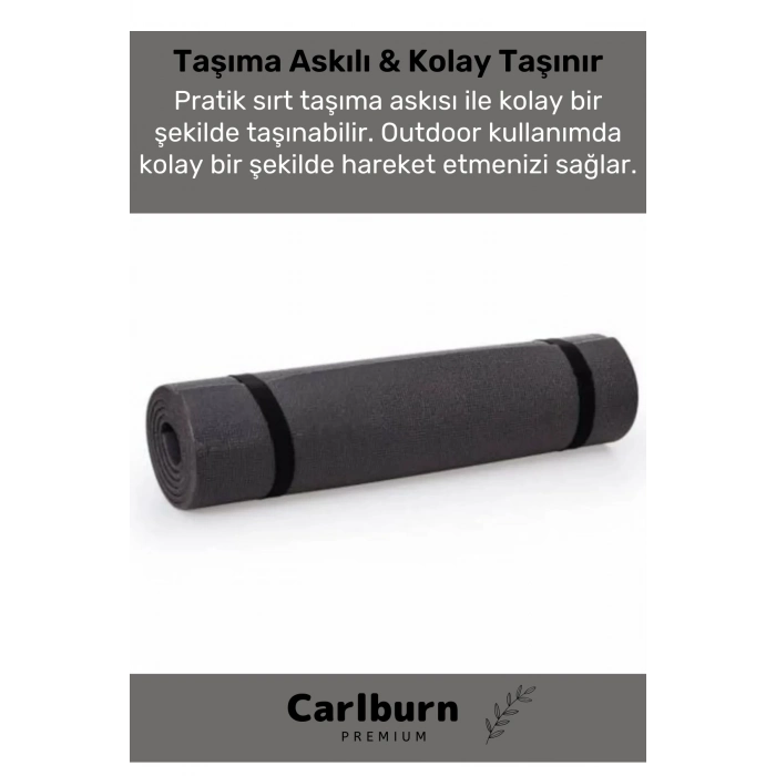 Konfor Modeli Çift Taraflı Kaymaz Silinebilir Antibakteriyel Pilates Meditasyon Minderi 10 mm Mat