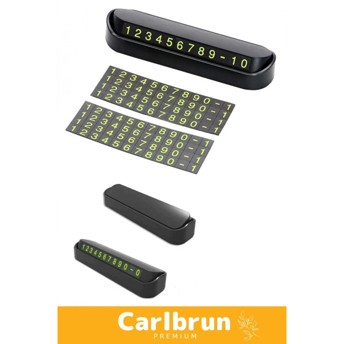 Lüks Araç Içi Park Telefon Numarası Araba Oto Cam Kartı Torpido Üstü Fosforlu Neon Aç-Kapa Numaratör