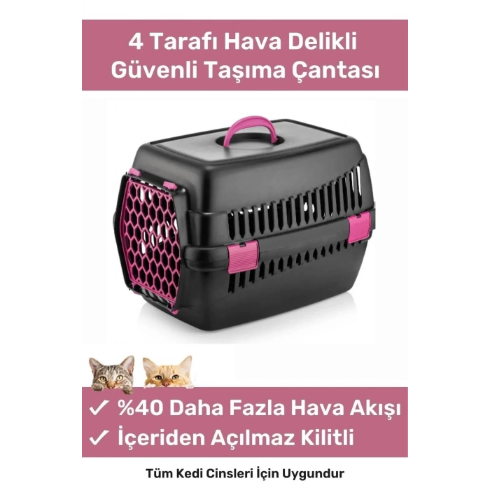 Premium Serisi Güvenli & Konforlu Köpek Kedi Taşıma Sepeti Sağlam Pet Kutusu Seyahat Kafesi Çantası