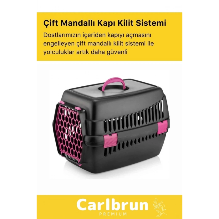 Premium Serisi Güvenli & Konforlu Köpek Kedi Taşıma Sepeti Sağlam Pet Kutusu Seyahat Kafesi Çantası