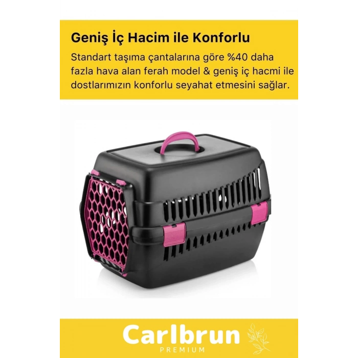 Premium Serisi Güvenli & Konforlu Köpek Kedi Taşıma Sepeti Sağlam Pet Kutusu Seyahat Kafesi Çantası