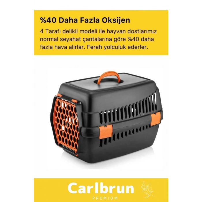 Premium Serisi Güvenli & Konforlu Köpek Kedi Taşıma Sepeti Sağlam Pet Kutusu Seyahat Kafesi Çantası