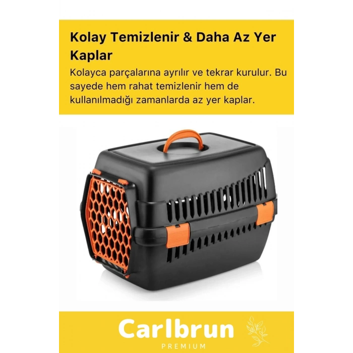 Premium Serisi Güvenli & Konforlu Köpek Kedi Taşıma Sepeti Sağlam Pet Kutusu Seyahat Kafesi Çantası