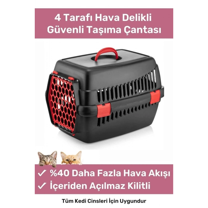Premium Serisi Güvenli & Konforlu Köpek Kedi Taşıma Sepeti Sağlam Pet Kutusu Seyahat Kafesi Çantası