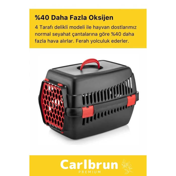 Premium Serisi Güvenli & Konforlu Köpek Kedi Taşıma Sepeti Sağlam Pet Kutusu Seyahat Kafesi Çantası