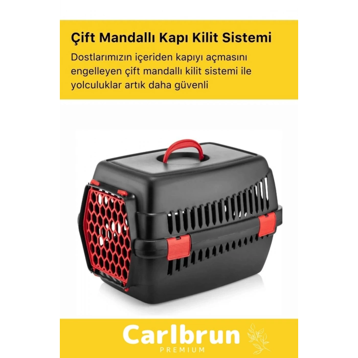 Premium Serisi Güvenli & Konforlu Köpek Kedi Taşıma Sepeti Sağlam Pet Kutusu Seyahat Kafesi Çantası