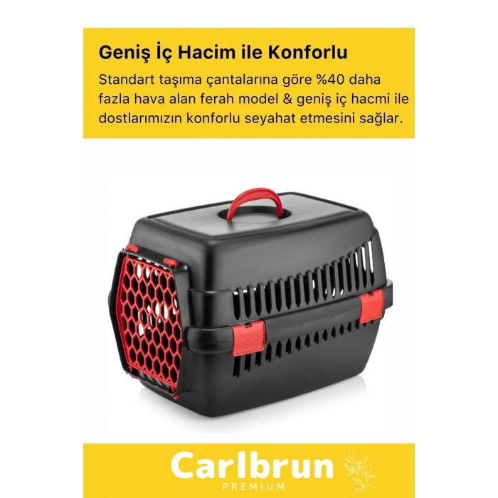 Premium Serisi Güvenli & Konforlu Köpek Kedi Taşıma Sepeti Sağlam Pet Kutusu Seyahat Kafesi Çantası