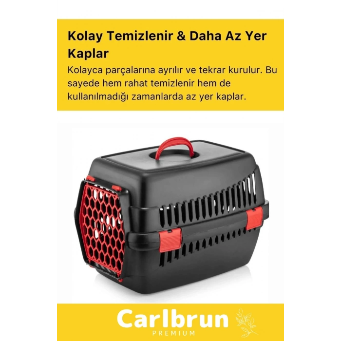 Premium Serisi Güvenli & Konforlu Köpek Kedi Taşıma Sepeti Sağlam Pet Kutusu Seyahat Kafesi Çantası