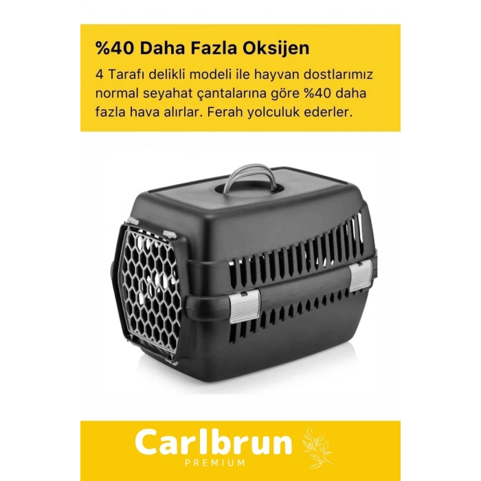 Premium Serisi Güvenli & Konforlu Köpek Kedi Taşıma Sepeti Sağlam Pet Kutusu Seyahat Kafesi Çantası