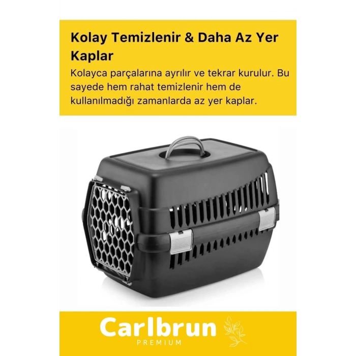 Premium Serisi Güvenli & Konforlu Köpek Kedi Taşıma Sepeti Sağlam Pet Kutusu Seyahat Kafesi Çantası