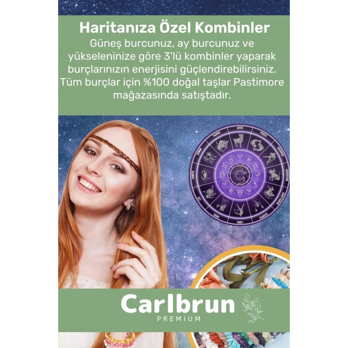 Premium Başak Burcu Enerjisini Yükselten Doğal Taş Bileklik Başak Burçları Burç Unisex Bileklik