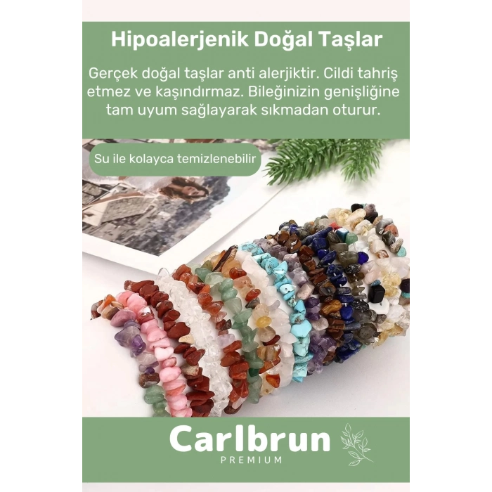 Premium Başak Burcu Enerjisini Yükselten Doğal Taş Bileklik Başak Burçları Burç Unisex Bileklik