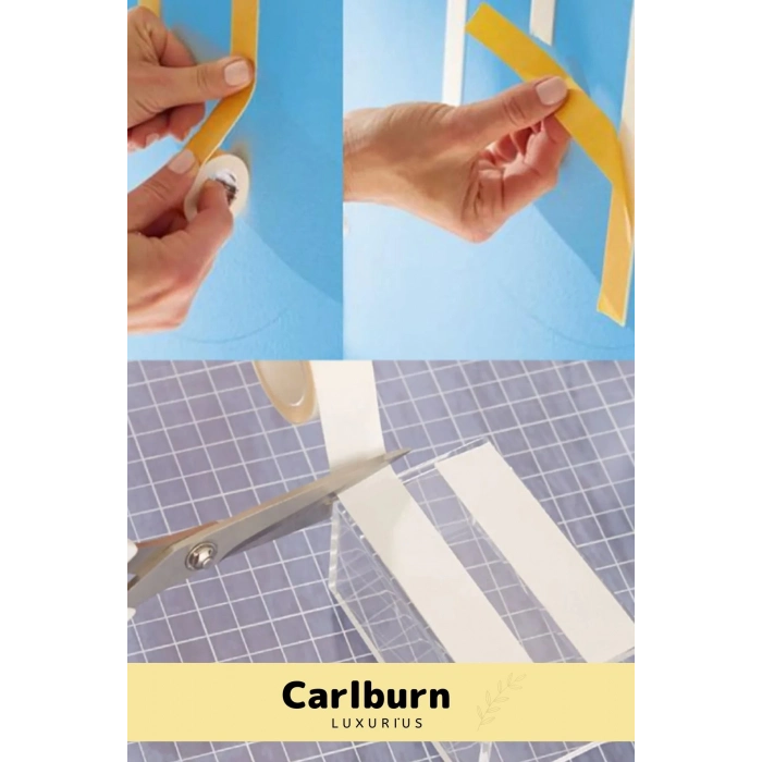 Süper Güçlü Uzun Ömürlü Kuvvetli Yapışkan Kolay Uygulanır İz Bırakmaz Çift Taraflı Köpük Bant