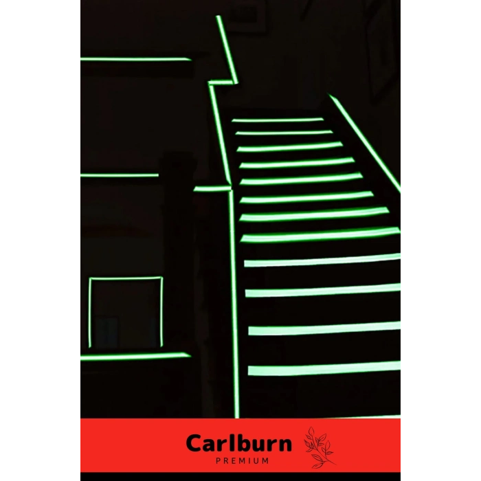 Karanlıkta Işık Veren Yansıyan 12 Metre Fosforlu Yeşil Şerit Bant Kendinden Yapışkan Reflektör Bant