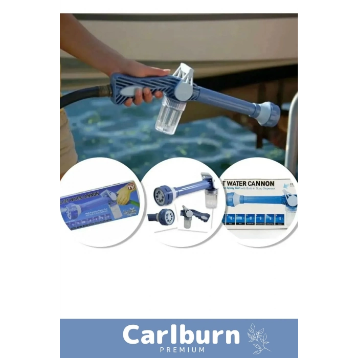 Premium Tazikli Basınçlı Deterjanlı Oto Yıkama Sistemi Makinesi Su Tabancası Sulama Başlığı 8 Modlu