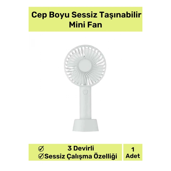 Özel Üretim Usb Şarjlı 3 Kademeli Sessiz Taşınabilir Mini Fan Pervaneli Soğutucu Küçük Vantilatör