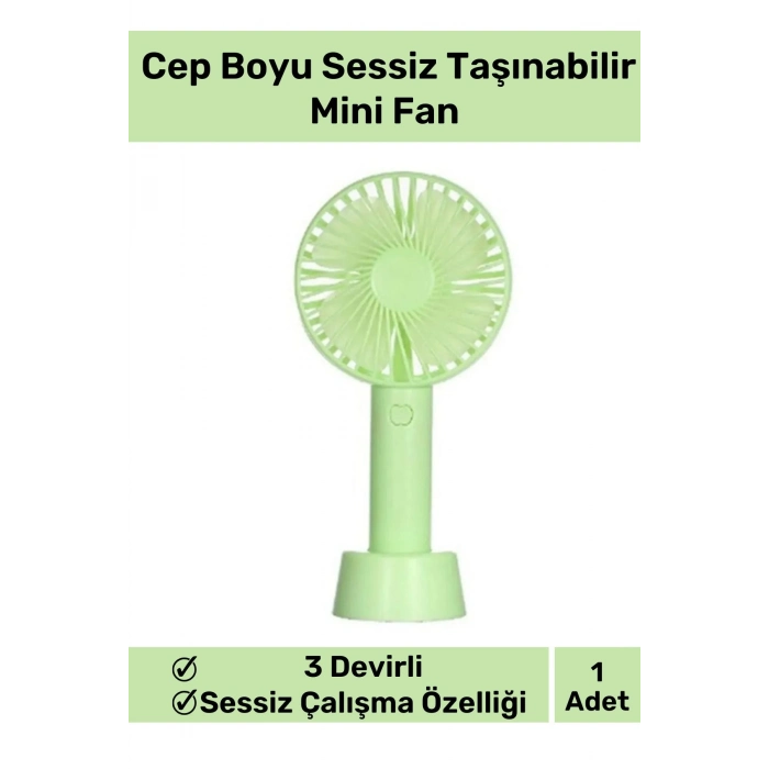 Özel Üretim Usb Şarjlı 3 Kademeli Sessiz Taşınabilir Mini Fan Pervaneli Soğutucu Küçük Vantilatör