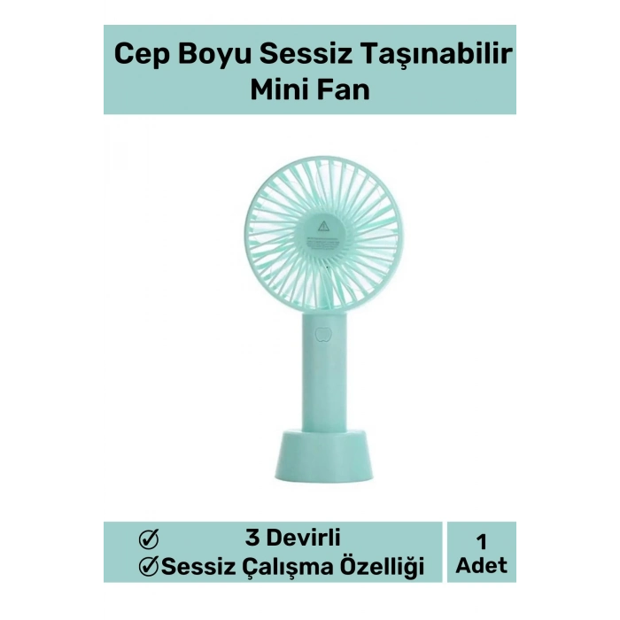 Özel Üretim Usb Şarjlı 3 Kademeli Sessiz Taşınabilir Mini Fan Pervaneli Soğutucu Küçük Vantilatör