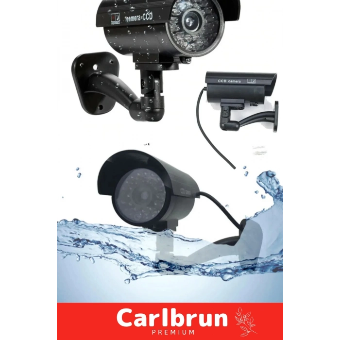 Özel Ev Apartman Bahçe İş Yeri Gece Görüşlü Pilli Ledli Caydırıcı Sahte Güvenlik Kamerası 3lü Set