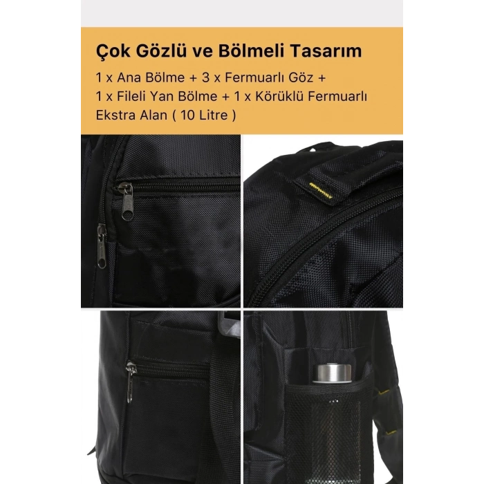 Ortopedik Su Geçirmez Konfor Modeli Fermuarlı Büyük Boy Çok Gözlü Bölmeli Kamp Outdoor Sırt Çantası