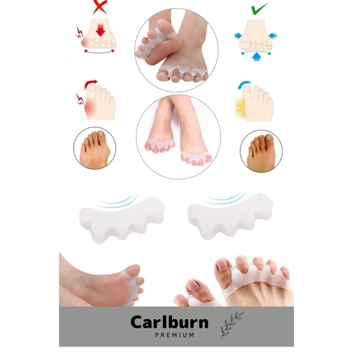 Premium A Kalite Kemik Büyümesi Karşıtı Şekil Bozukluğu Ayak 5 Parmak Ayıran Silikon Bunyon Ayırıcı