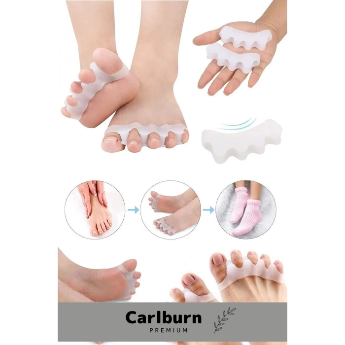 Premium A Kalite Kemik Büyümesi Karşıtı Şekil Bozukluğu Ayak 5 Parmak Ayıran Silikon Bunyon Ayırıcı