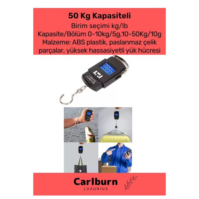 Deluxe Lcd Ekran Seyahat Bavul Ağırlık Tartı Dijital Çok Amaçlı Taşınabilir Bagaj Tartısı Max 40 Kg