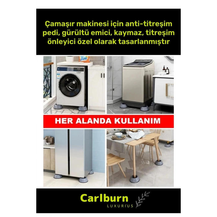 Özel Üretim Gürültü Engelleyici Titreşim Önleyici Kauçuk Çamaşır Bulaşık Makinesi 4 Adet Ayak Pedi