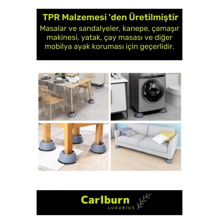 Özel Üretim Gürültü Engelleyici Titreşim Önleyici Kauçuk Çamaşır Bulaşık Makinesi 4 Adet Ayak Pedi