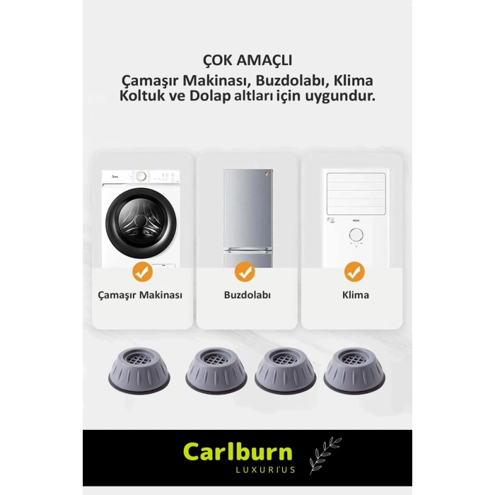 Özel Üretim Gürültü Engelleyici Titreşim Önleyici Kauçuk Çamaşır Bulaşık Makinesi 4 Adet Ayak Pedi