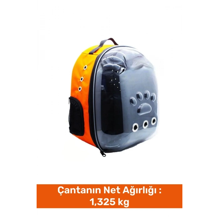 Kaliteli Geniş Fermuarlı Hava Alabilen Fileli Cepli Kedi Köpek Evcil Hayvan El Sırt Taşıma Çantası