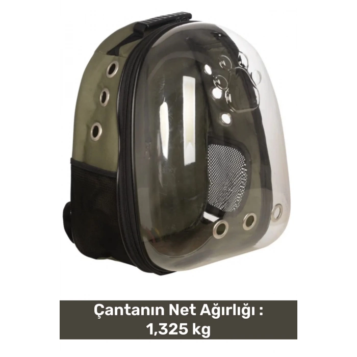 Kaliteli Geniş Fermuarlı Hava Alabilen Fileli Cepli Kedi Köpek Evcil Hayvan El Sırt Taşıma Çantası